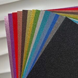 Pack of 5 Glitter Cardstock