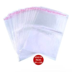 Clear plastic Self Seal(Pack of 100)