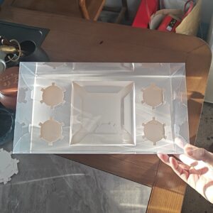 Clear Bento Box with 4 Cupcakes